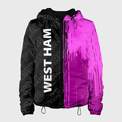 Куртка с капюшоном женская West Ham pro football по-вертикали, цвет: 3D-черный