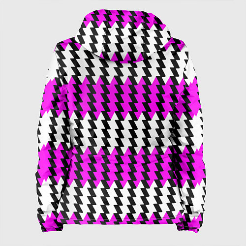 Женская куртка Вертикальные бело-розовые полосы / 3D-Белый – фото 2