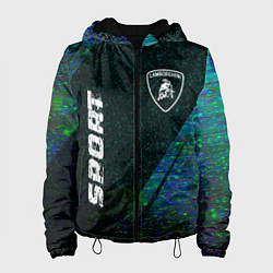 Женская куртка Lamborghini sport glitch blue