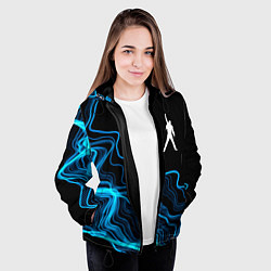 Куртка с капюшоном женская Queen sound wave, цвет: 3D-черный — фото 2