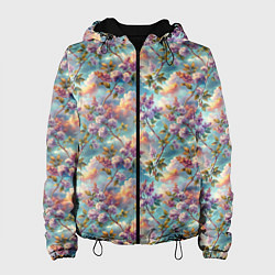 Женская куртка Объемная сирень паттерн