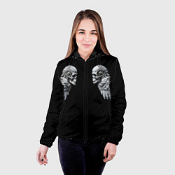 Куртка с капюшоном женская Skulls and Wings Mechanic, цвет: 3D-черный — фото 2