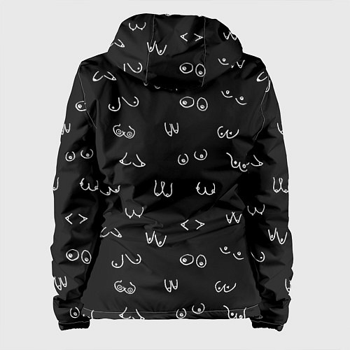 Женская куртка Мультяшные груди / 3D-Белый – фото 2
