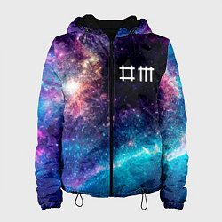 Куртка с капюшоном женская Depeche Mode space rock, цвет: 3D-черный