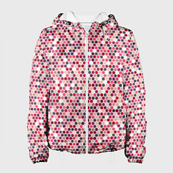 Женская куртка Паттерн соты розовый