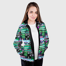 Куртка с капюшоном женская Abstract color pattern, цвет: 3D-черный — фото 2