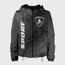 Куртка с капюшоном женская Lamborghini sport carbon, цвет: 3D-черный