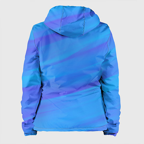 Женская куртка Россия - синие волны / 3D-Черный – фото 2