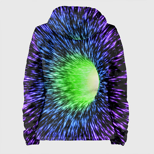 Женская куртка Червоточина - градиентные лучи со свечением / 3D-Белый – фото 2