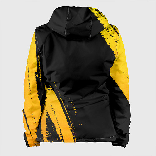 Женская куртка Juventus - gold gradient вертикально / 3D-Черный – фото 2