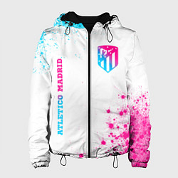Женская куртка Atletico Madrid neon gradient style вертикально