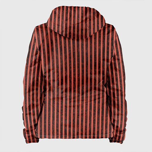 Женская куртка Тёмный коралловый полосы / 3D-Черный – фото 2