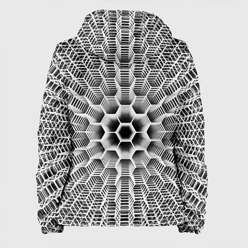 Женская куртка Бесконечный гексагональный каркас / 3D-Белый – фото 2