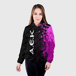 Куртка с капюшоном женская AEK Athens pro football по-вертикали, цвет: 3D-черный — фото 2