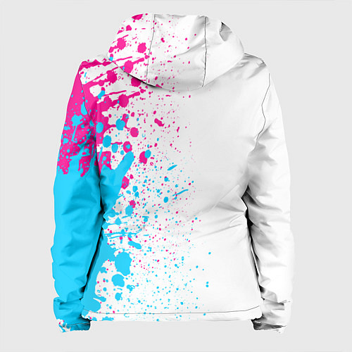 Женская куртка Bayer 04 neon gradient style по-вертикали / 3D-Черный – фото 2
