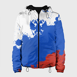 Женская куртка Российский триколор и герб