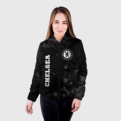 Куртка с капюшоном женская Chelsea sport на темном фоне вертикально, цвет: 3D-черный — фото 2