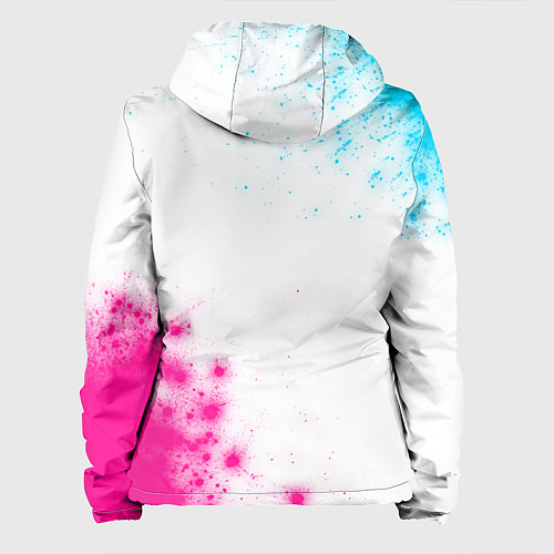 Женская куртка Tottenham neon gradient style вертикально / 3D-Черный – фото 2