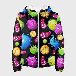 Женская куртка Смешные бактерии паттерн