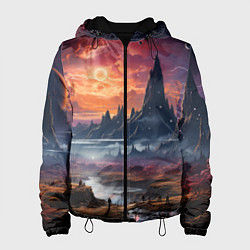 Женская куртка Космический фантазийный мир на другой планете