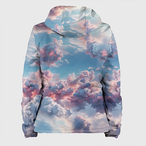 Женская куртка Сказочные облака патерн / 3D-Белый – фото 2