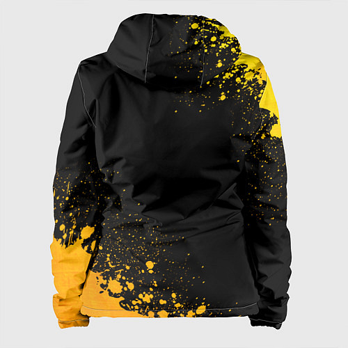 Женская куртка AC Milan - gold gradient вертикально / 3D-Черный – фото 2