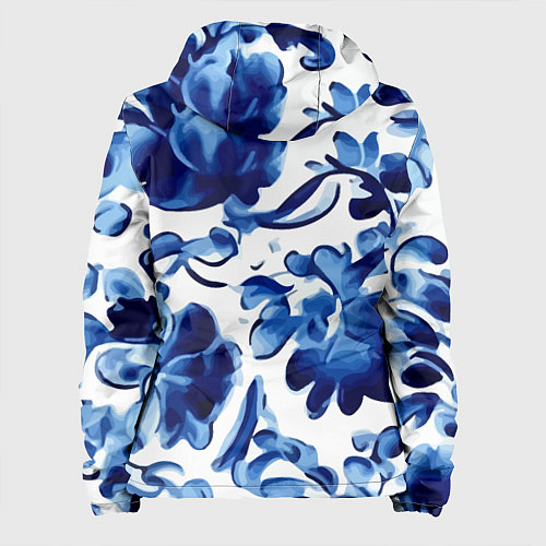 Женская куртка Гжель акварель / 3D-Белый – фото 2