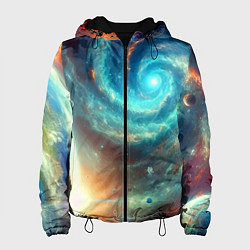Женская куртка Неоновая далёкая галактика - нейросеть