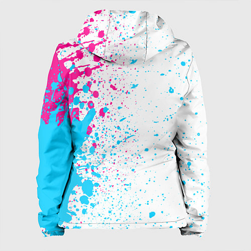 Женская куртка West Ham neon gradient style по-вертикали / 3D-Черный – фото 2