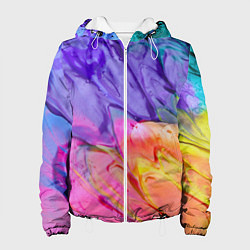 Женская куртка Красочные разводы гуашью