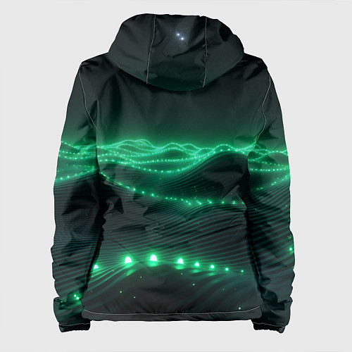 Женская куртка Круглый зеленый мистический фон / 3D-Черный – фото 2