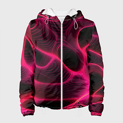 Женская куртка Неоновая яркая геометрическая абстракция со светом