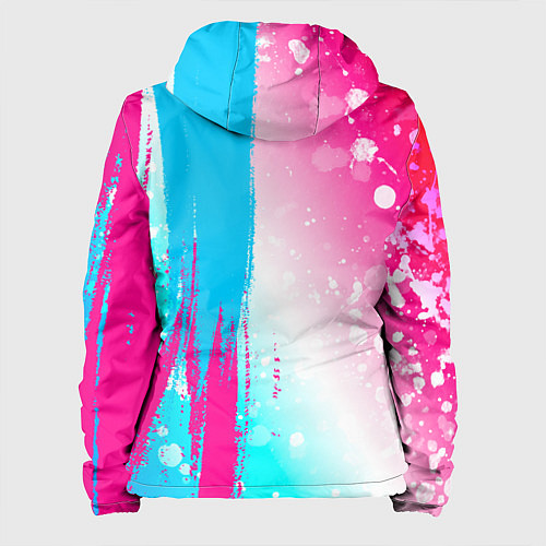 Женская куртка Porto neon gradient style по-вертикали / 3D-Черный – фото 2