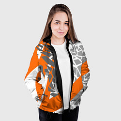 Куртка с капюшоном женская Racing texture, цвет: 3D-черный — фото 2