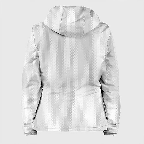 Женская куртка Светлый серый абстрактные полосы / 3D-Белый – фото 2