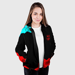 Куртка с капюшоном женская Barcelona спортивный кибер стиль, цвет: 3D-черный — фото 2