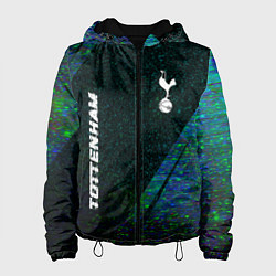 Куртка с капюшоном женская Tottenham glitch blue, цвет: 3D-черный