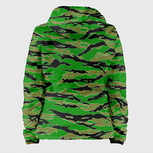 Женская куртка Камуфляж на зеленом фоне / 3D-Белый – фото 2