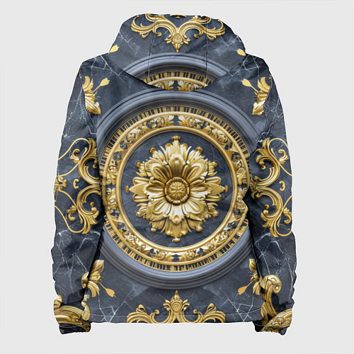 Женская куртка Объемные золотые классические узоры / 3D-Белый – фото 2