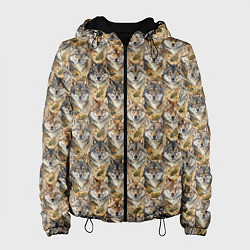 Женская куртка Мотив с мордами волков