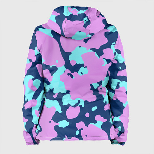 Женская куртка Паттерн с сиреневыми и голубыми пятнами / 3D-Белый – фото 2
