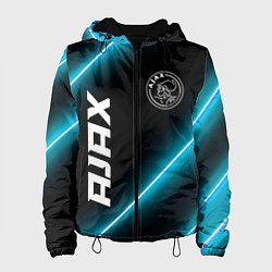 Куртка с капюшоном женская Ajax неоновые лампы, цвет: 3D-черный