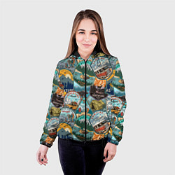 Куртка с капюшоном женская Adventure stickers, цвет: 3D-черный — фото 2