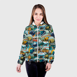 Куртка с капюшоном женская Adventure stickers, цвет: 3D-белый — фото 2