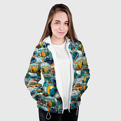 Куртка с капюшоном женская Adventure stickers, цвет: 3D-белый — фото 2