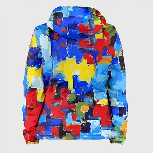 Женская куртка Смелые мазки яркой краски - нейросеть / 3D-Белый – фото 2