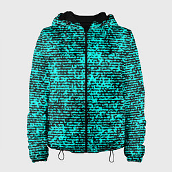 Женская куртка Ярко-голубой в чёрную текстурированную полоску