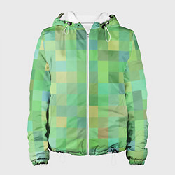 Женская куртка Пиксели в зеленом