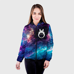 Куртка с капюшоном женская Totoro space anime, цвет: 3D-черный — фото 2
