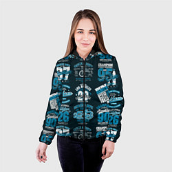 Куртка с капюшоном женская New York city pattern, цвет: 3D-черный — фото 2